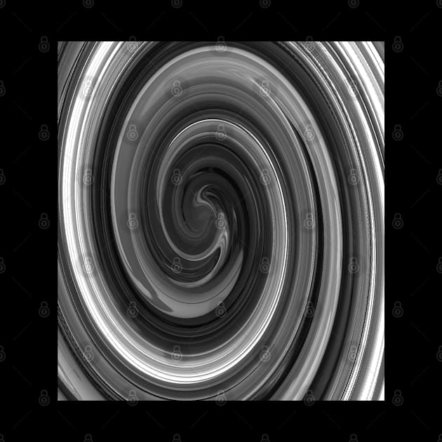 swirl to center black hole print by Spinkly