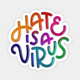 Hate is a Virus (Rainbow) Magnet