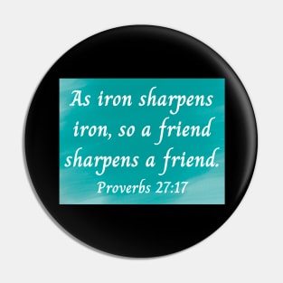 Bible Verse Proverbs 27:17 Pin