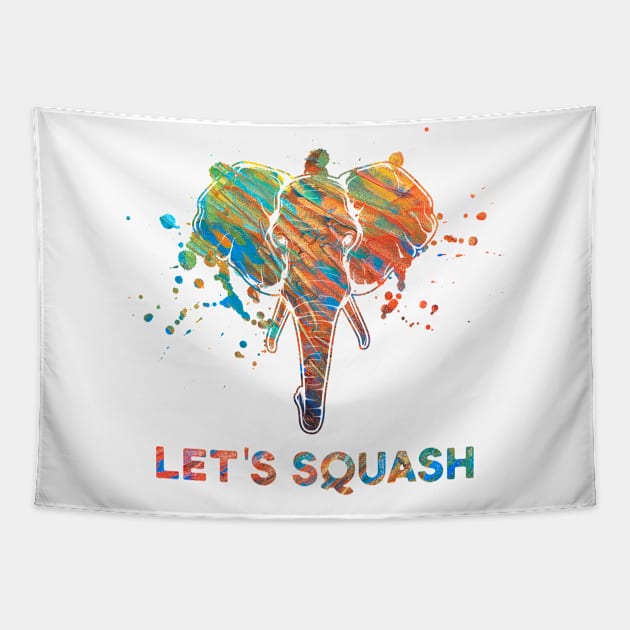 Elephant - Let's Squash Tapestry by theanimaldude