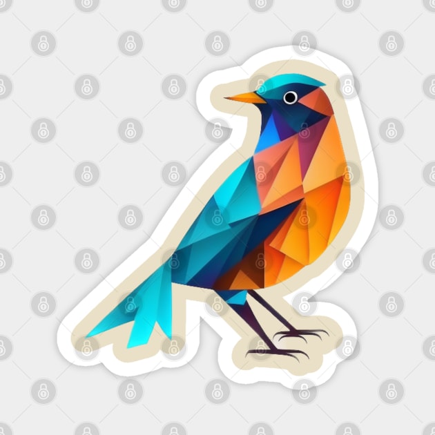 Paradise Bird - Abstract bird design for the environment Magnet by Greenbubble