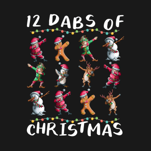 Dabbing Santa Elf Friends 12 Dabs of Christmas Xmas T-Shirt