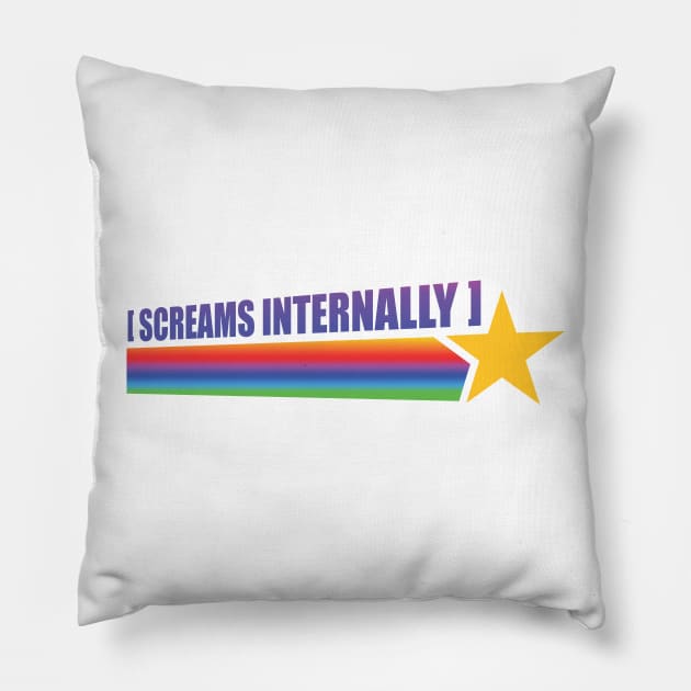 [ SCREAMS INTERNALLY ] Pillow by Konixa