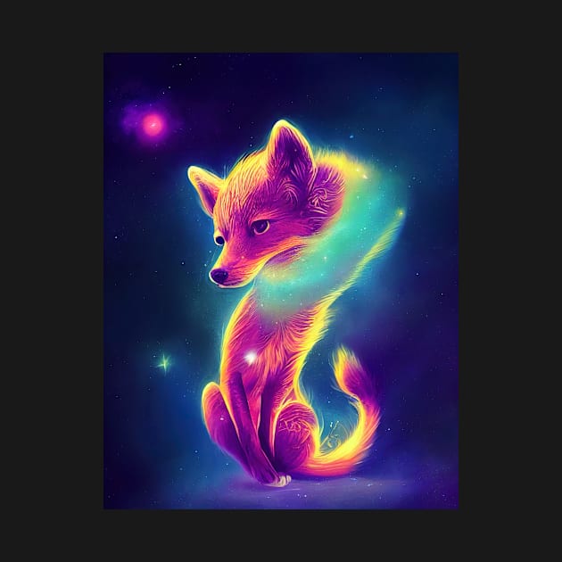 Cute Space Wolf T-Shirt by ComicsFactory