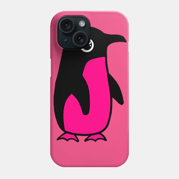 Pink Penguin Phone Case by Omnivorous