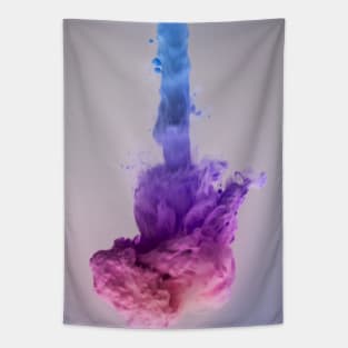 Ink Blob Blue Pink Tapestry