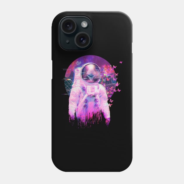 Ethereum Space Astronaut Crypto Eth To The Moon Phone Case by UNDERGROUNDROOTS