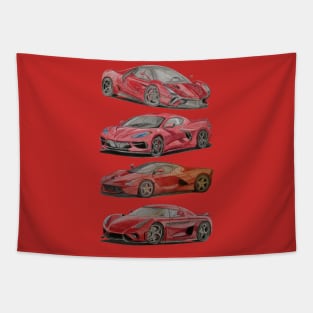 Automobiles Tapestry