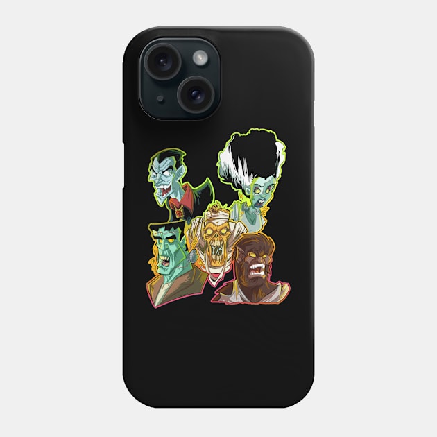 Classic Movie Monsters Phone Case by Dustinart