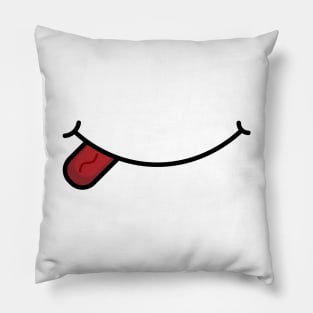 tongue cartoon mouth Pillow