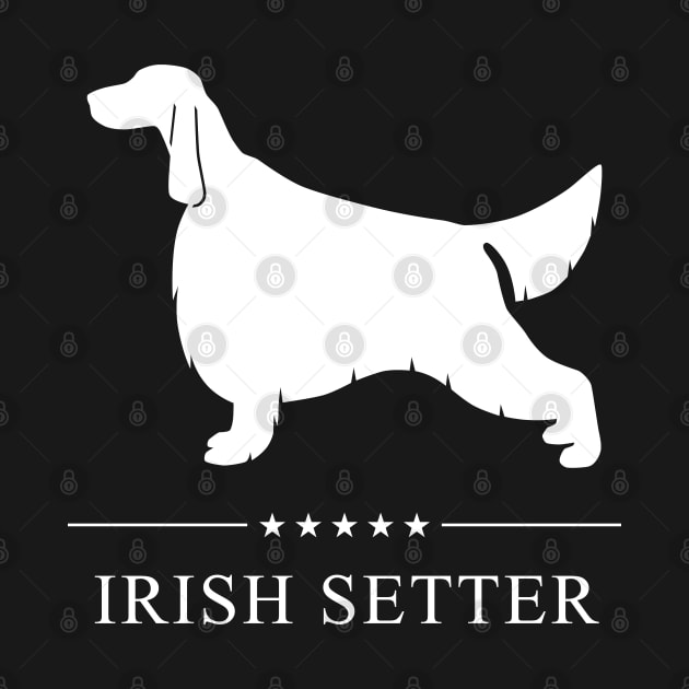 Irish Setter Dog White Silhouette by millersye