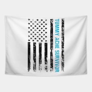 Tummy Ache Survivor flag Tapestry