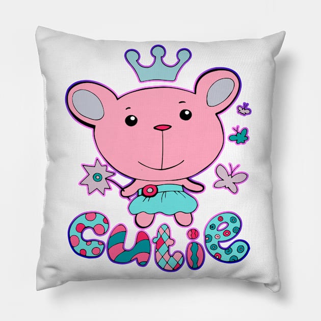 cutie fairy mouse Pillow by Jlissenok