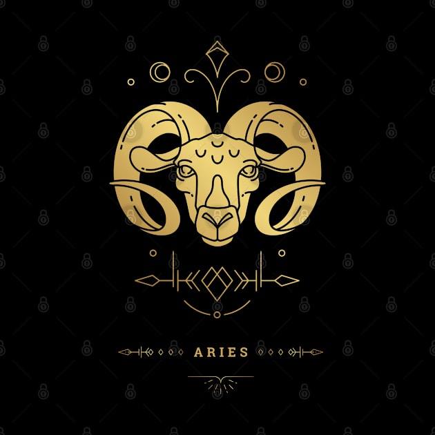 Aries - Aries Zodiac Birthday by Kudostees