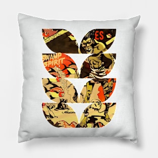 Swamp Spirit Zombie Horror Retro Vintage Comic Old Popart Scifi Funny Fantasy Pillow