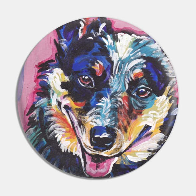 Australian Cattle Dog Bright colorful pop dog art Pin by bentnotbroken11