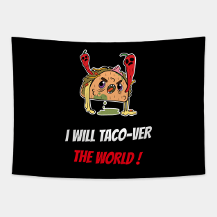 Halloween Cute Taco Monster Tapestry