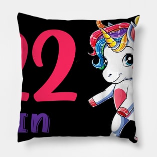 I Turned 22 in quarantine Cute Unicorn Pillow