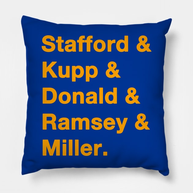 2021 LA Rams Gold Pillow by IdenticalExposure