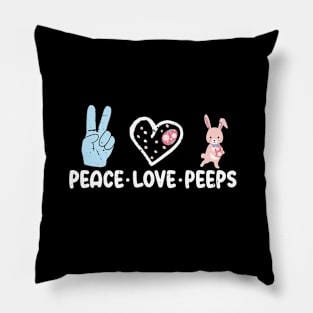 Peace Love Peeps funny gift Pillow