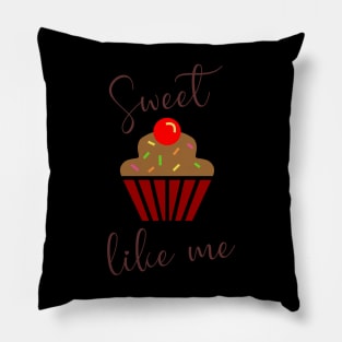 Sweet & Tasty Bakery Cupcake Slogan Pillow