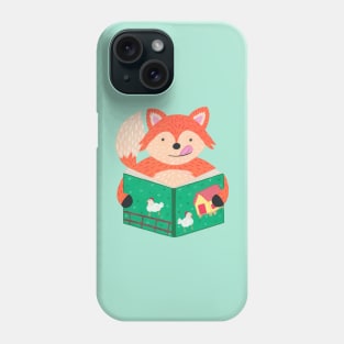 Animals with books part 1 - Fox reading a recipe book Phone Case