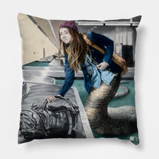 Naga Journey Cobra Fairytale Fantasy Artwork Pillow