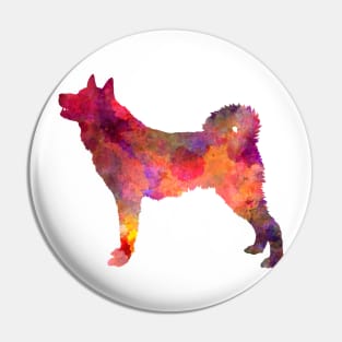 Karelian Bear Dog in watercolor Pin