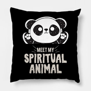 Meet my spiritual Animal Panda Pillow