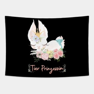 Häschen Tier Prinzessin Blumen Süß Tapestry