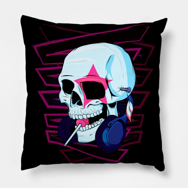 Sweet tooth Pink Star Pillow by CrimsonsDesign