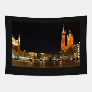 Rynek Glowny at Night Tapestry