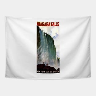 NIAGARA FALLS America Waterfall Advertisement Vintage Tourism Tapestry