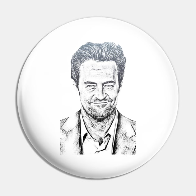 Matthew Perry /// Retro Design Pin by NumbLinkin