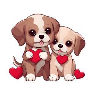 Valentine's Day Puppies T-Shirt