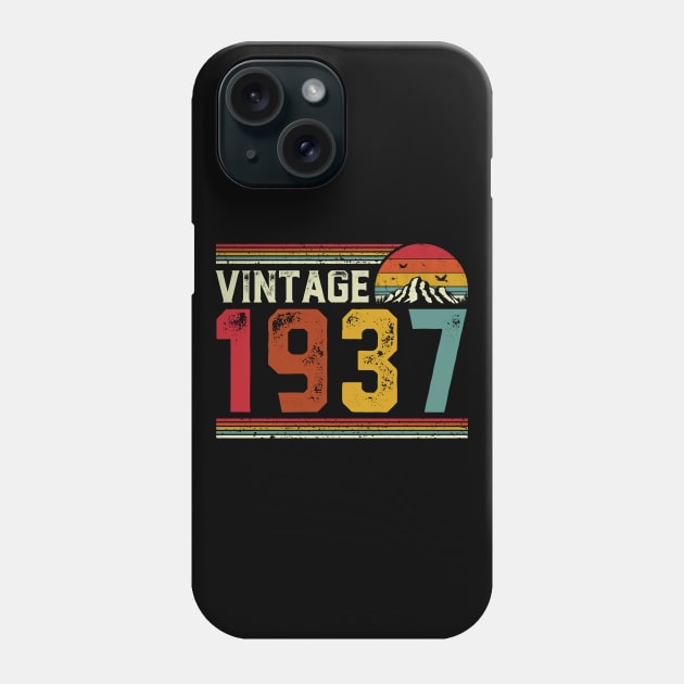 Vintage 1937 Birthday Gift Retro Style Phone Case by Foatui