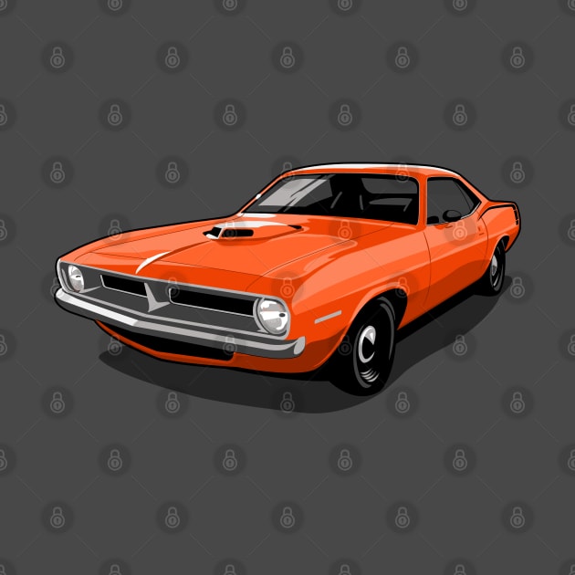 1970 Plymouth Barracuda in Vitamin C by candcretro
