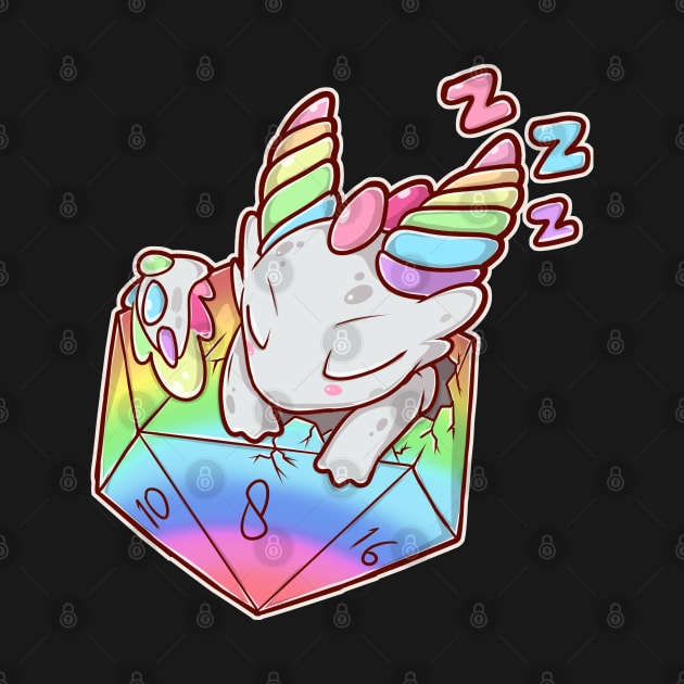 Baby Rainbow Dragon by MimicGaming