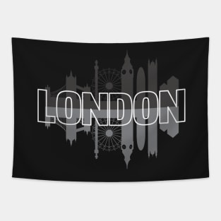 London, England Skyline Tapestry