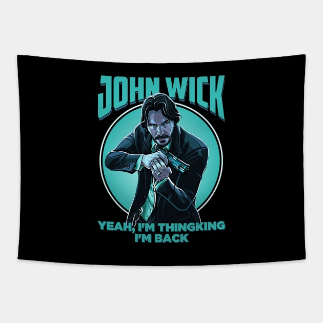 John Wick Vintage Tapestry by Pink Umbrella