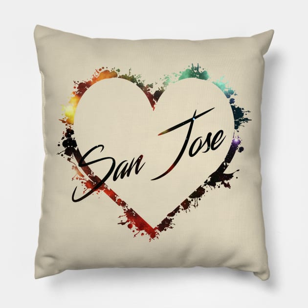 I Love San Jose Pillow by StupidHead