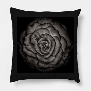 Backyard Flowers In Black And White No 85 Pillow