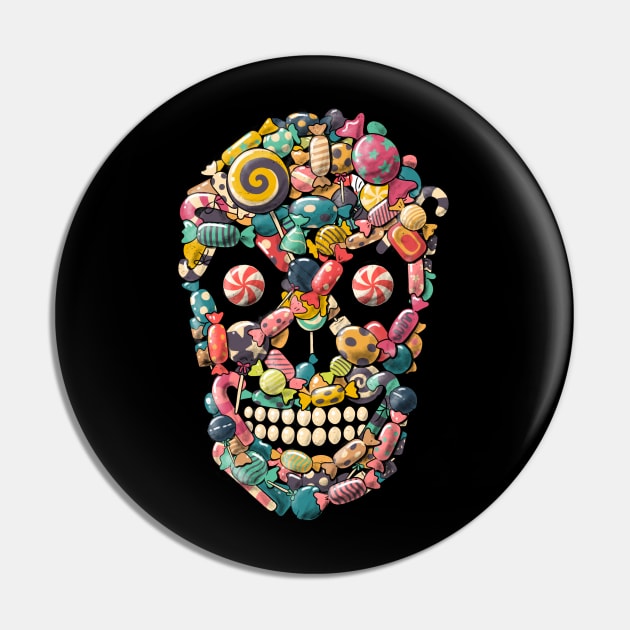 Candy Skull Pin by Tobe_Fonseca