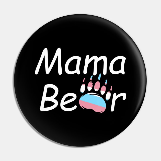 Trans Transgender Mama Bear LGBT Pride Flag Support Pin by crowominousnigerian 