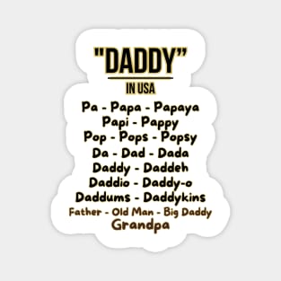 Father's day, Nicknames for Dad, Father's gifts, Dad's Day gifts, father's day gifts Magnet