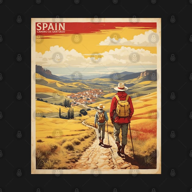 Camino de Santiago Spain Travel Tourism Retro Vintage by TravelersGems