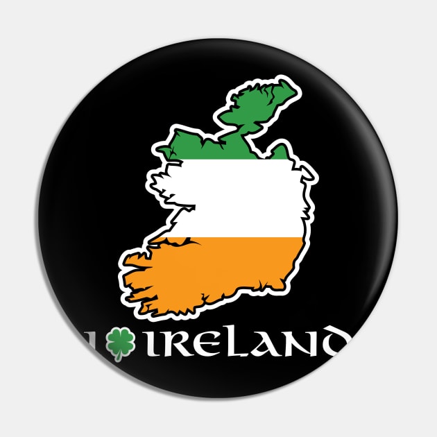 I Love Ireland T-Shirt Pin by HolidayShirts