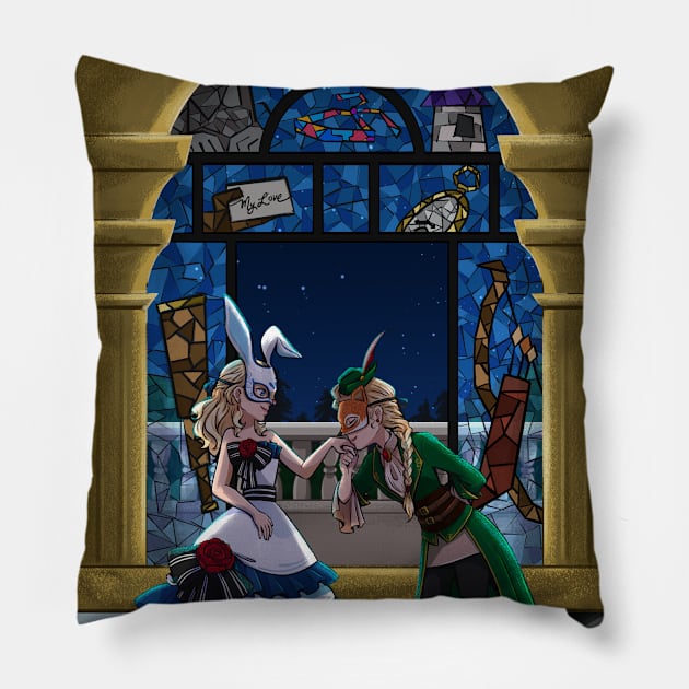 Alice & Robin (Dark ver.) Pillow by artsy_alice