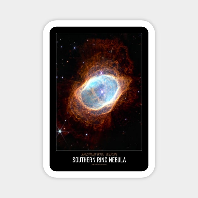 High Resolution Astronomy Southern Ring Nebula NGC 3132 Magnet by tiokvadrat