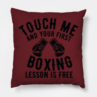 Boxing lessons Pillow